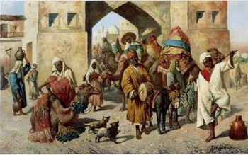 Arab or Arabic people and life. Orientalism oil paintings 134